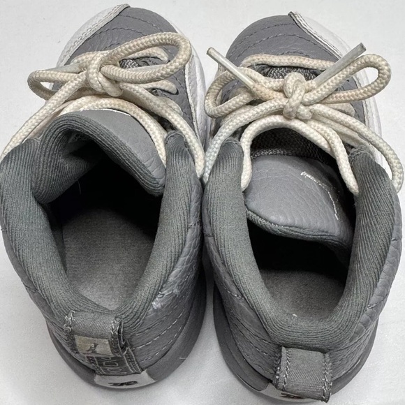 Nike Air Jordan 12 Retro Sneaker Toddler Size 6C Stealth White Leather Lace Up - Picture 5 of 11